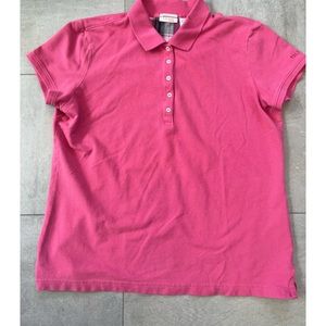 Izod Raspberry pink polo! 🌸 short sleeve 5 button placket. Cotton & spandex